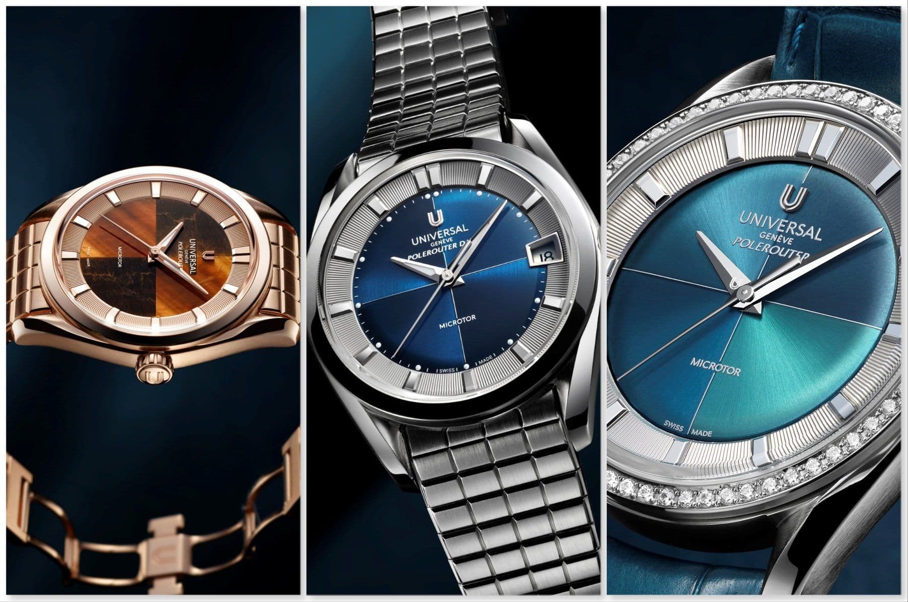 Universal Genève relaunch collage featuring new Polerouter models